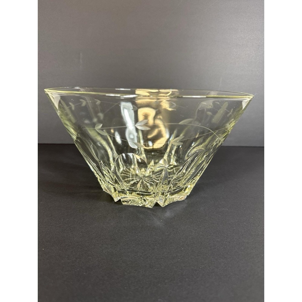 Princess House Heritage Salad/Serving Bowl‎ Flared Heavy Crystal Glass 9 3/4"h